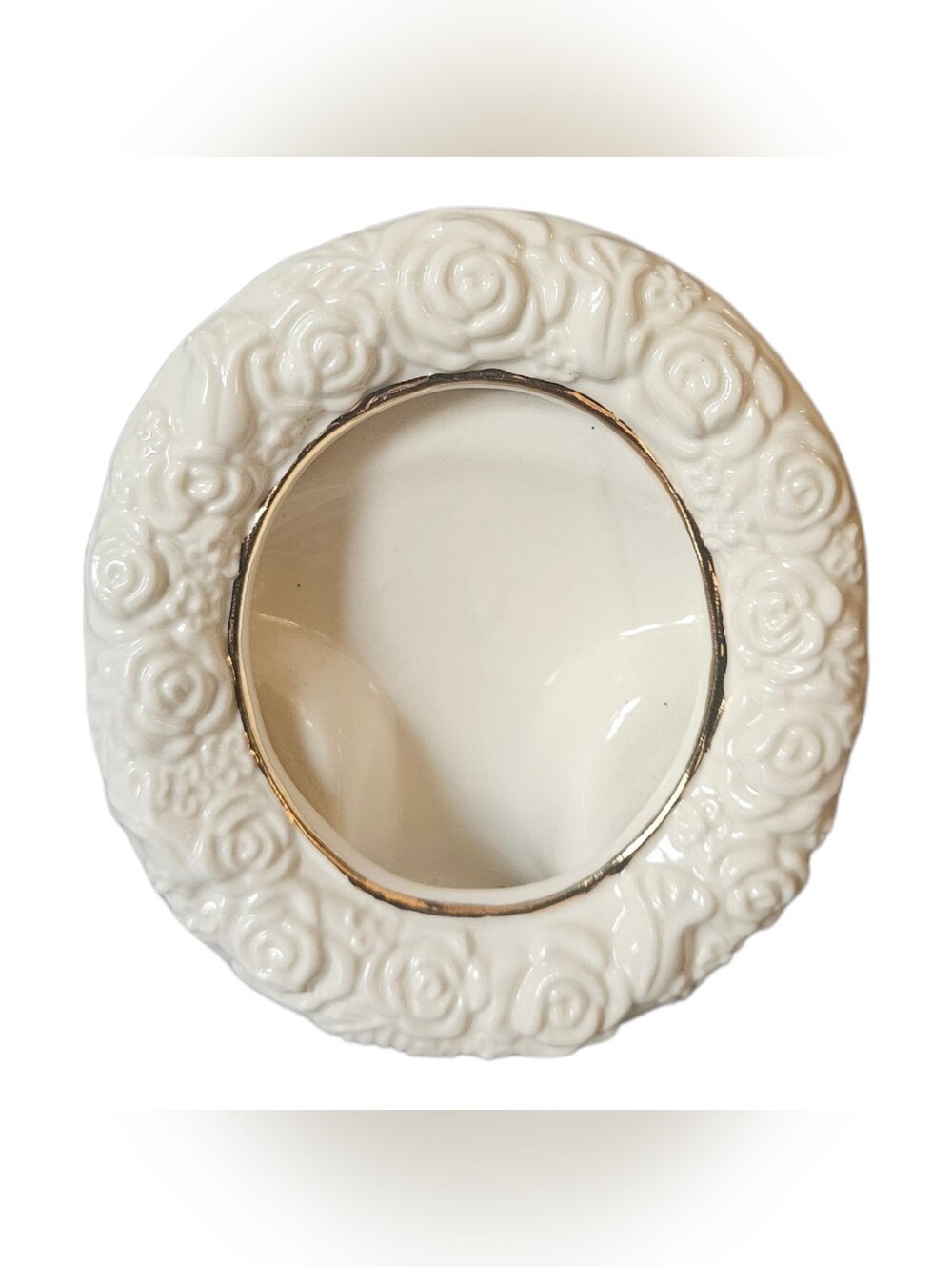 International Silver Company Rose Gold Trimmed Porcelain Picture Frame